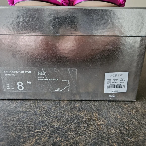 NWT J. Crew Collection Rylie ruched-strap heels in pink satin - Picture 6 of 17